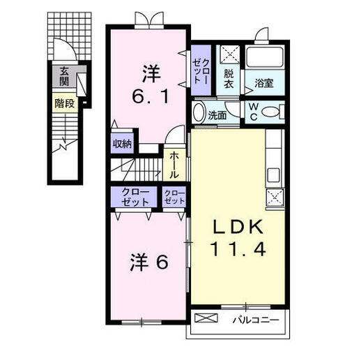 千葉県八街市榎戸 榎戸駅 2LDK アパート 賃貸物件詳細