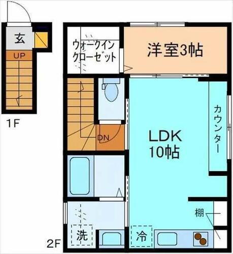 富山県富山市下奥井１丁目 下奥井駅 1LDK アパート 賃貸物件詳細