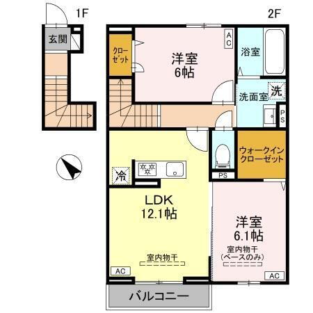 富山県富山市下新本町 下奥井駅 2LDK アパート 賃貸物件詳細