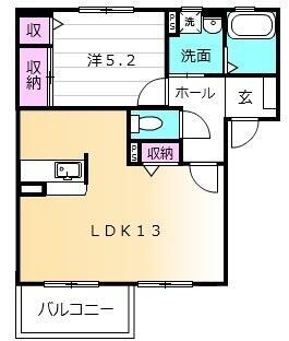 愛知県小牧市大字舟津 岩倉駅 1LDK アパート 賃貸物件詳細