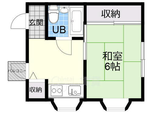 ハイツ濱口 4階 1DK 賃貸物件詳細