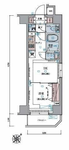 神奈川県横浜市南区共進町３丁目 蒔田駅 1DK マンション 賃貸物件詳細