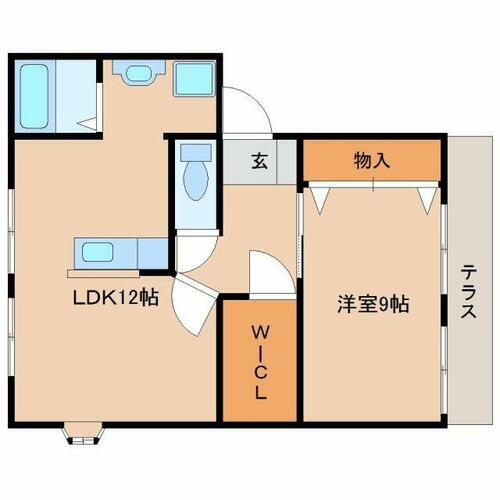 京都府相楽郡精華町桜が丘３丁目 高の原駅 1LDK アパート 賃貸物件詳細