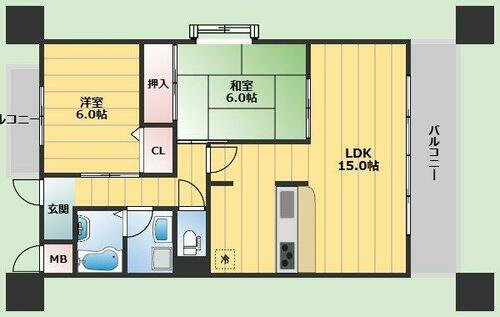 大阪府豊中市西緑丘３丁目 少路駅 2LDK マンション 賃貸物件詳細