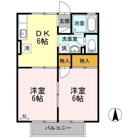 愛知県額田郡幸田町大字芦谷字大西 幸田駅 2DK アパート 賃貸物件詳細