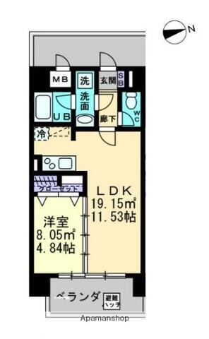 香川県高松市塩上町１丁目 瓦町駅 1LDK マンション 賃貸物件詳細