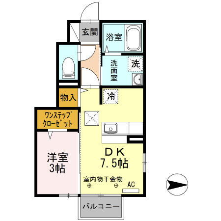 エーデルハイム　Ⅰ 1階 1DK 賃貸物件詳細
