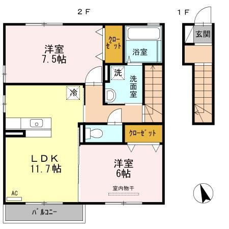 ラビエール 2階 2LDK 賃貸物件詳細