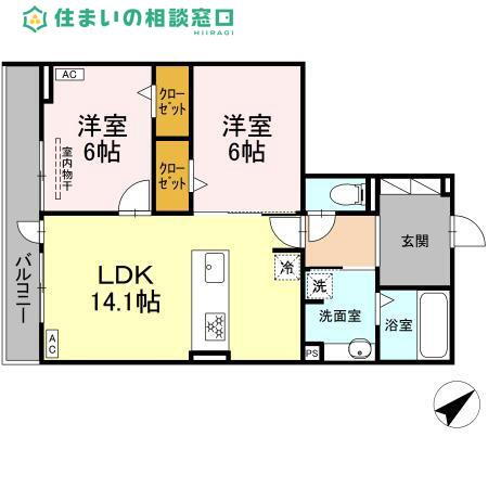 愛知県岡崎市赤渋町字袖広 賃貸アパート