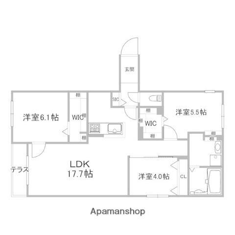 北海道札幌市白石区菊水六条１丁目 菊水駅 3LDK マンション 賃貸物件詳細