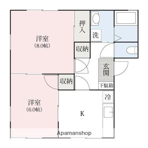 群馬県館林市尾曳町 館林駅 2DK アパート 賃貸物件詳細