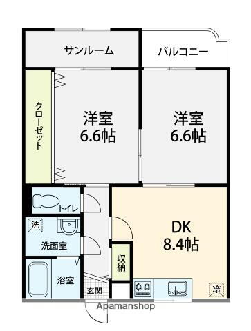 石川県小松市沖町 小松駅 2DK マンション 賃貸物件詳細