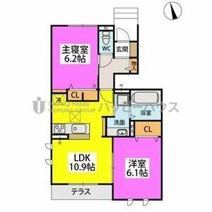 福岡県福岡市南区花畑４丁目 大橋駅 2LDK アパート 賃貸物件詳細