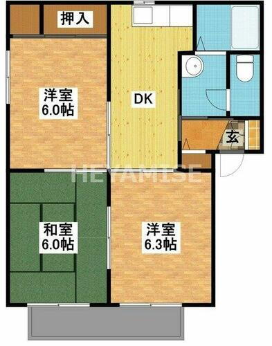 ディアス・コージ 2階 3DK 賃貸物件詳細