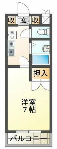 兵庫県神戸市須磨区桜木町２丁目 須磨駅 1K マンション 賃貸物件詳細