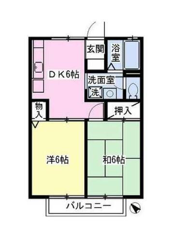 埼玉県所沢市中富南２丁目 航空公園駅 2DK アパート 賃貸物件詳細