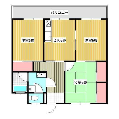 大分県大分市西大道４丁目 大分駅 3DK マンション 賃貸物件詳細