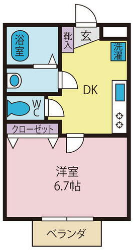 山梨県甲府市向町 1DK アパート 賃貸物件詳細