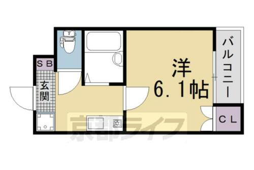 京都府京都市右京区花園馬代町 円町駅 1K アパート 賃貸物件詳細