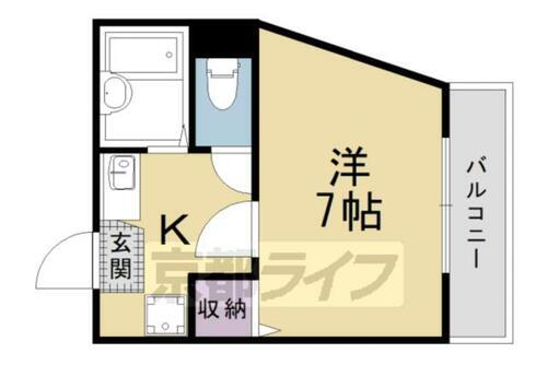 京都府京都市右京区西院巽町 西院駅 1K マンション 賃貸物件詳細