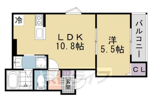 大阪府枚方市樋之上町 牧野駅 1LDK アパート 賃貸物件詳細