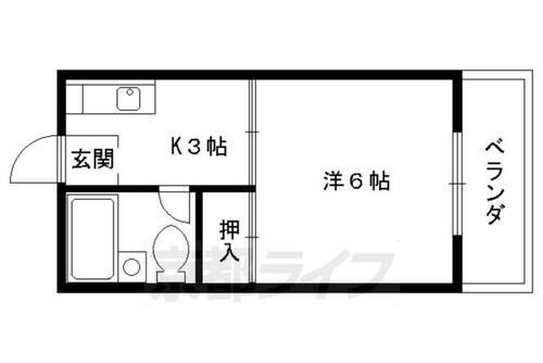 京都府京都市伏見区深草大亀谷大山町 墨染駅 1K アパート 賃貸物件詳細