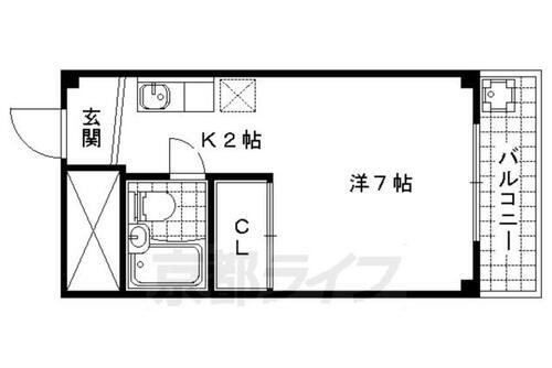 京都府京都市山科区音羽稲芝 東野駅 1K マンション 賃貸物件詳細