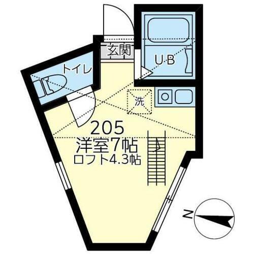 神奈川県横浜市中区西之谷町 山手駅 ワンルーム 賃貸(賃貸マンション・アパート)