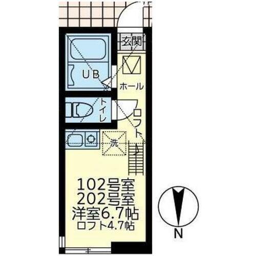 神奈川県横浜市神奈川区白幡東町 賃貸アパート