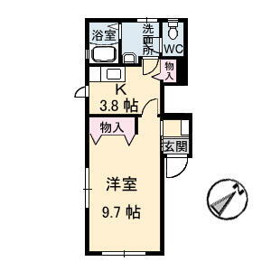 愛媛県松山市和泉北３丁目 土居田駅 1K アパート 賃貸物件詳細