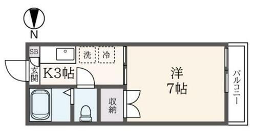 東京都府中市宮西町５丁目 府中駅 1K アパート 賃貸物件詳細