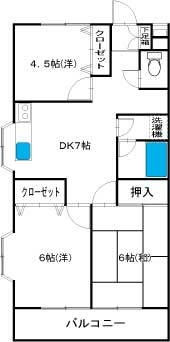 コーポ福 2階 3DK 賃貸物件詳細