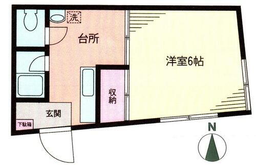 神奈川県横浜市港北区樽町２丁目 綱島駅 1K アパート 賃貸物件詳細