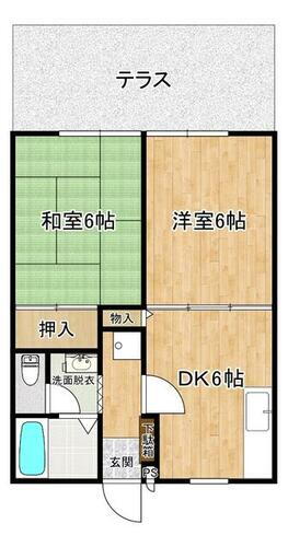 福岡県北九州市八幡西区瀬板２丁目 2DK アパート 賃貸物件詳細