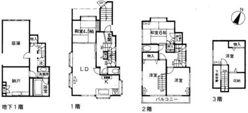 神奈川県横浜市中区豆口台 山手駅 5SLDK 一戸建て 賃貸物件詳細