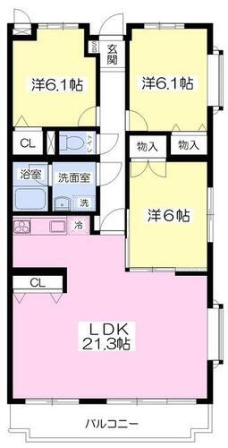 東京都調布市緑ケ丘２丁目 仙川駅 3LDK マンション 賃貸物件詳細