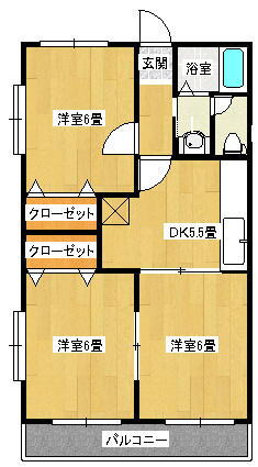 山梨県甲府市中小河原１丁目 甲斐住吉駅 3DK マンション 賃貸物件詳細