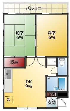 リバティマンション 2階 2DK 賃貸物件詳細