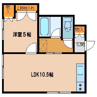 常盤コーポ 2階 1LDK 賃貸物件詳細