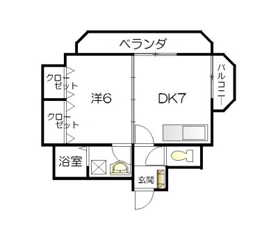 マンションエスペランサ 5階 1DK 賃貸物件詳細