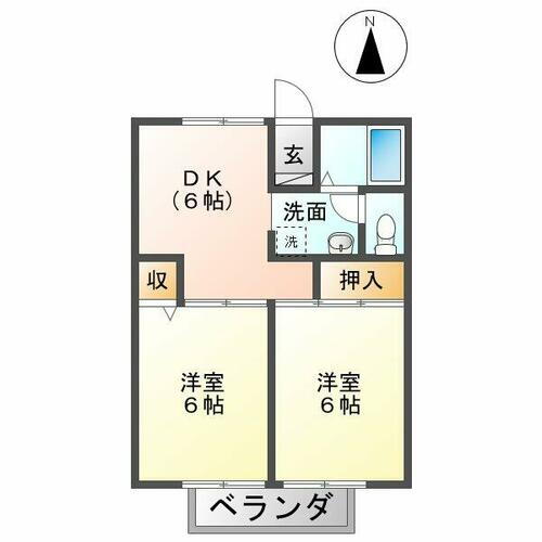 香川県観音寺市三本松町２丁目 観音寺駅 2DK アパート 賃貸物件詳細