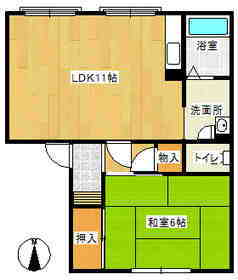 メゾントレビⅠ 2階 1LDK 賃貸物件詳細