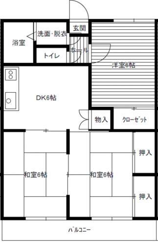 メゾン・ド・フルタｐａｒｔⅠ 2階 3DK 賃貸物件詳細