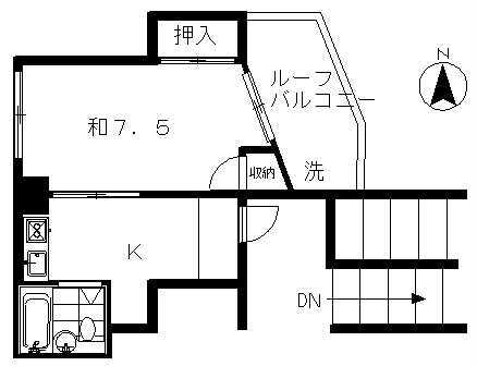 コスモ三杉 3階 1K 賃貸物件詳細