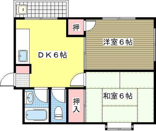 静岡県静岡市清水区本郷町 清水駅 2DK アパート 賃貸物件詳細