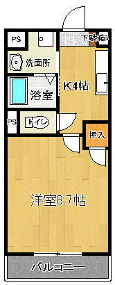 福岡県久留米市津福本町 聖マリア病院前駅 1K アパート 賃貸物件詳細