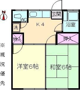 宮城県仙台市青葉区葉山町 北仙台駅 2K アパート 賃貸物件詳細