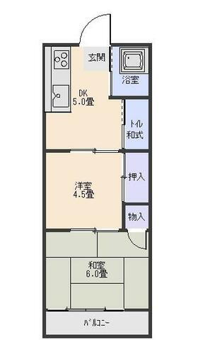 コーポ細田 2階 2DK 賃貸物件詳細