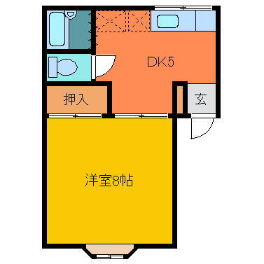 新潟県新潟市東区紫竹３丁目 新潟駅 1DK アパート 賃貸物件詳細