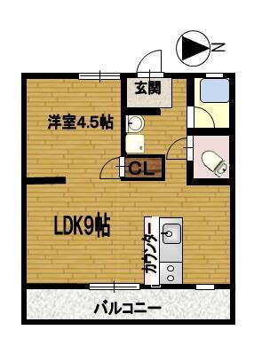 ｆメゾン堀田 2階 1LDK 賃貸物件詳細